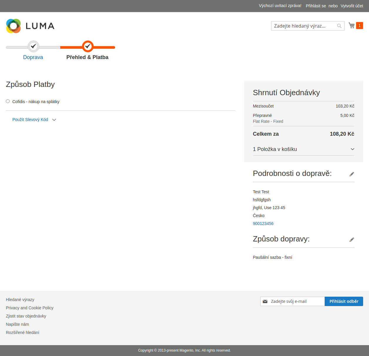 Výběr platební metody