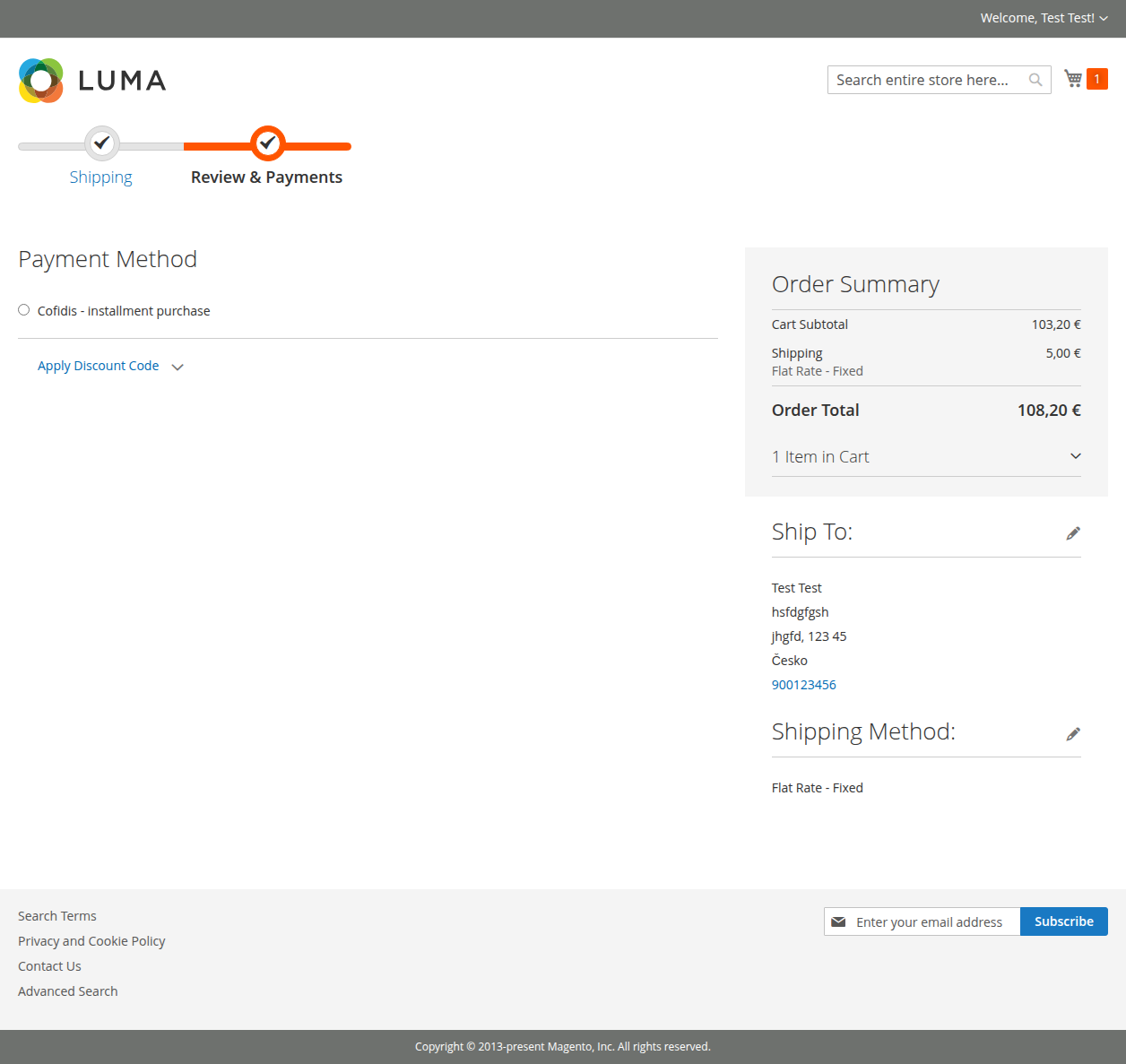 Payment method selection