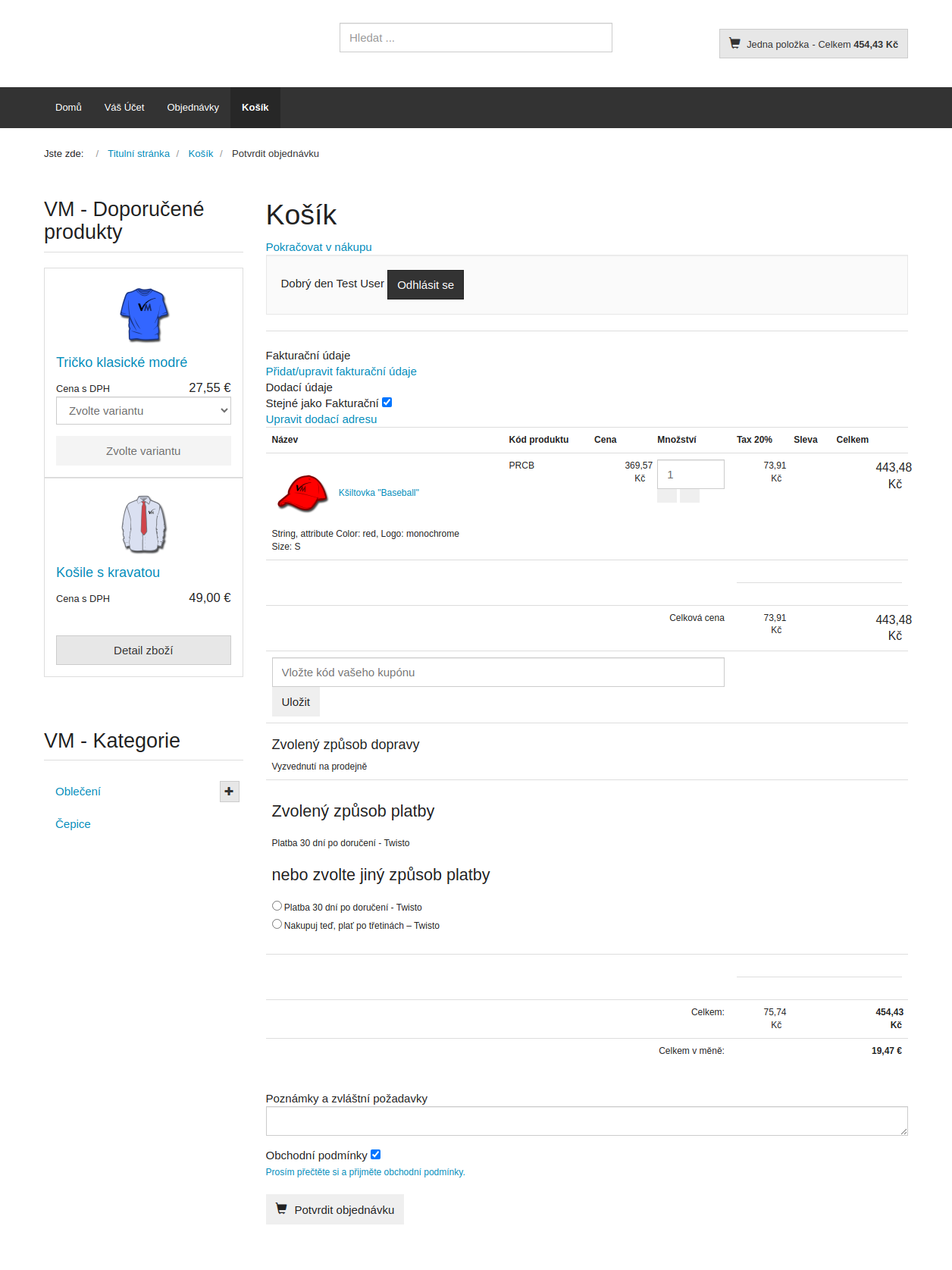 Výběr platební metody